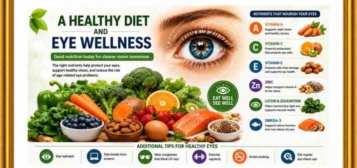 A healthy diet and eye wellness.
