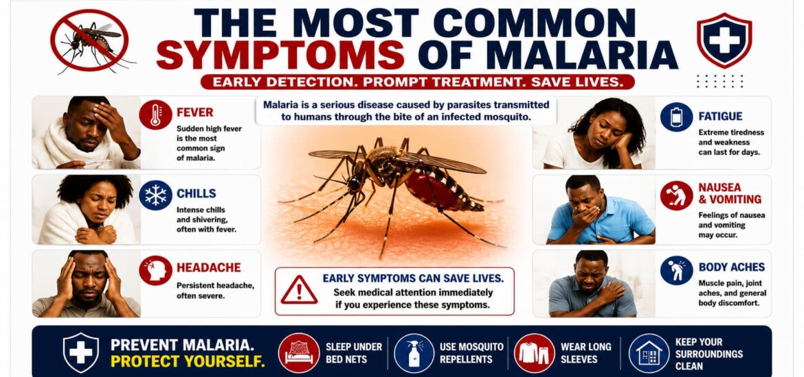 The most common symptoms of Malaria