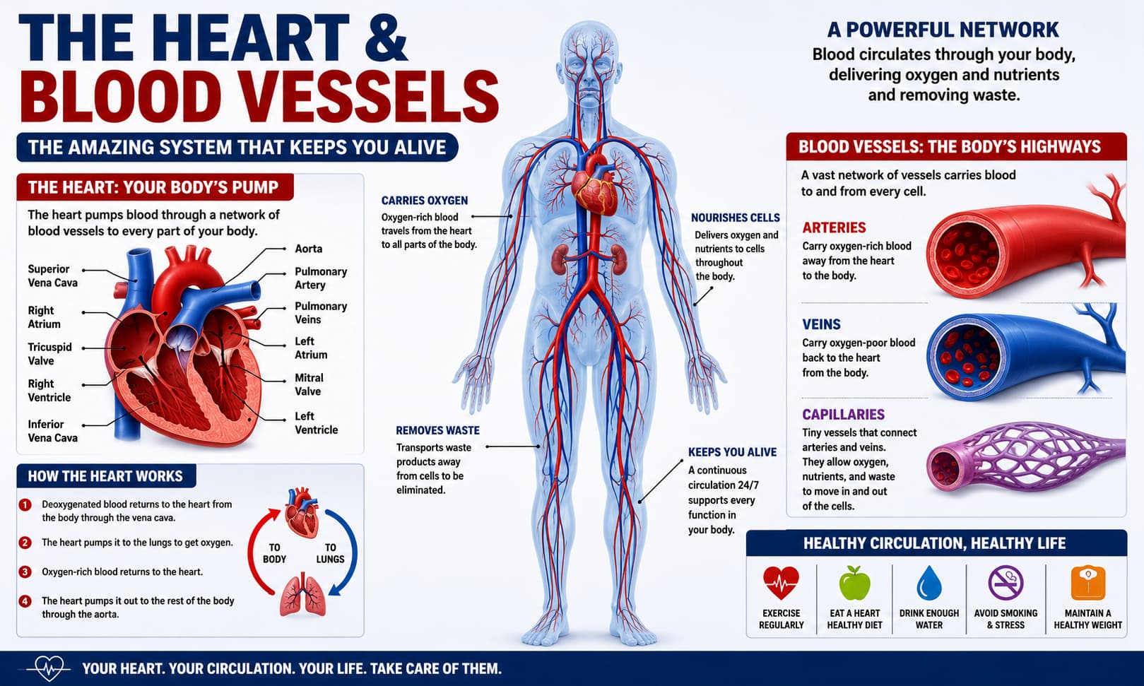 anatomy of the heart and blood vessels