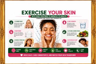 Exercise your skin with daily routines to improve its health.