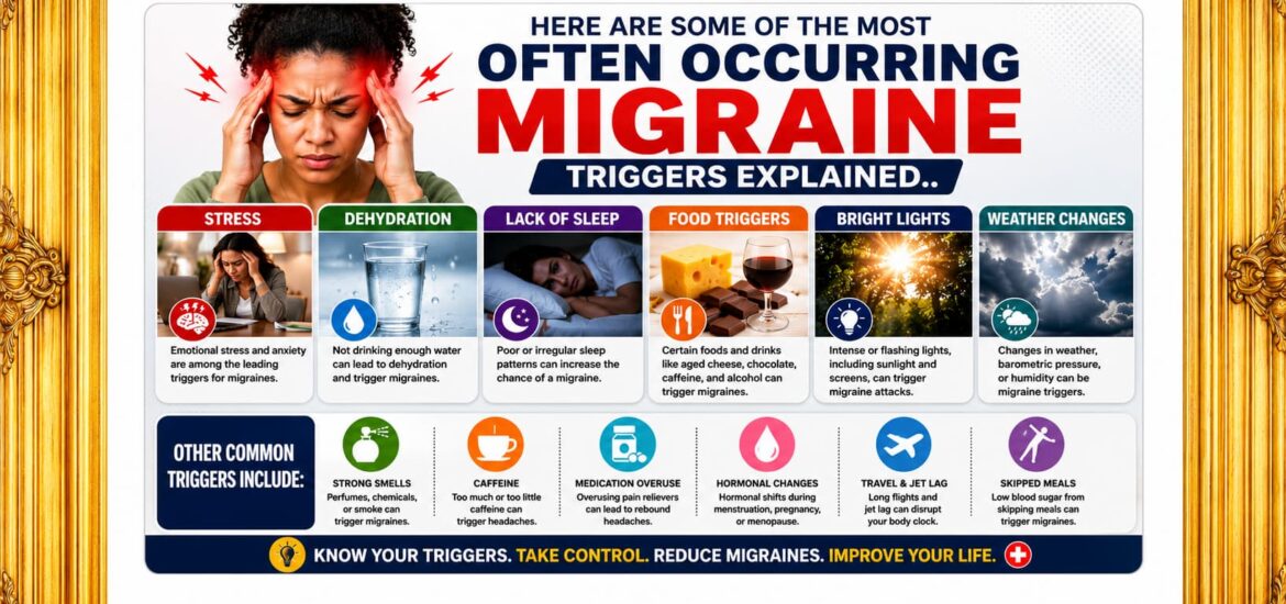 Here are some of the most often occurring migraine triggers explained.