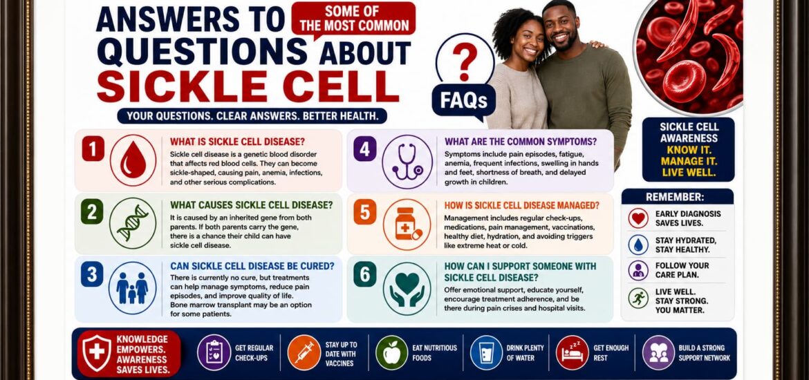 Answers to some of the most common questions about Sickle Cell.
