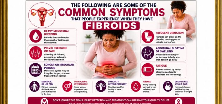 The following are some of the common symptoms that people experience when they have fibroids