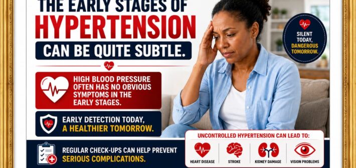 The early stages of hypertension can be quite subtle.