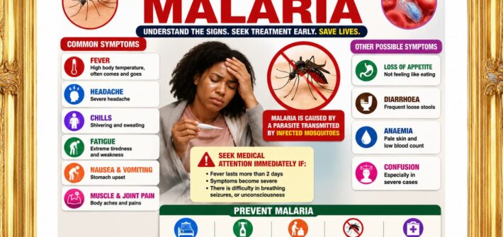 The symptoms of malaria should be understood.