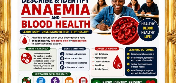 The students will be able to describe and identify anaemia and blood health.