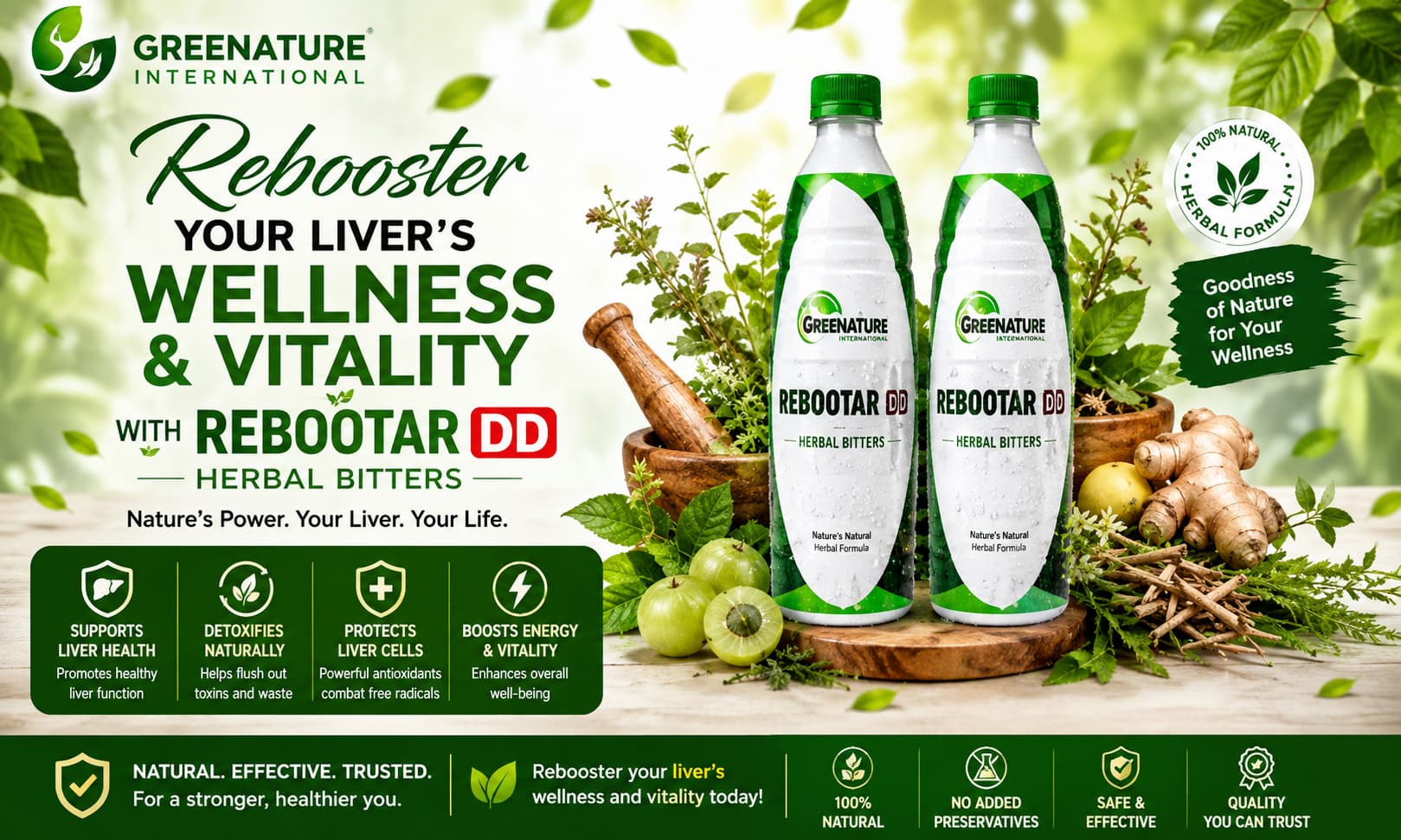 Rebooster your liver's wellness and vitality with Rebootar Herbal Bitters