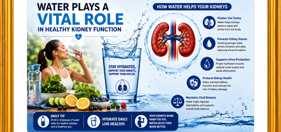Water plays a vital role in healthy kidney function-Support Your Health Naturally